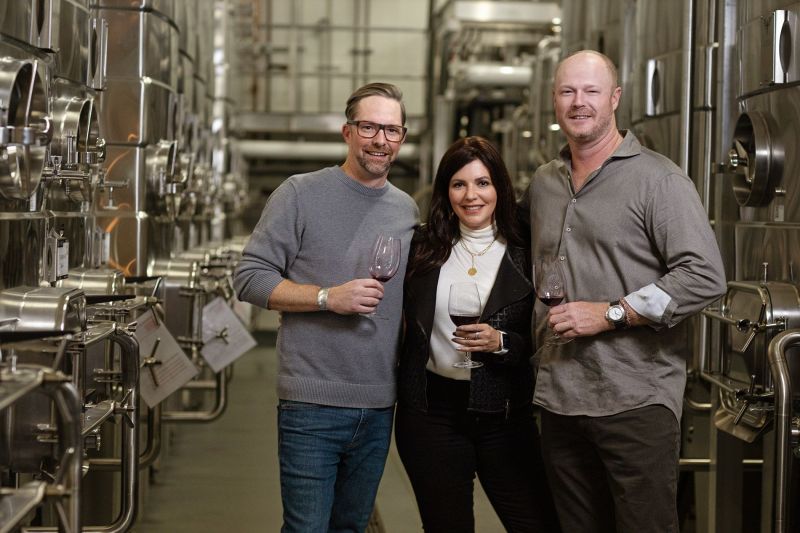 Ellie Anest, Brett Weis, Kirk Wenge - Winemaking Team at Eleven Eleven Winery
