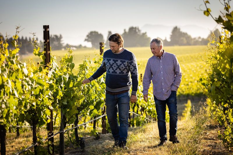 Saintsbury Winemaker Walking in the Vineyards