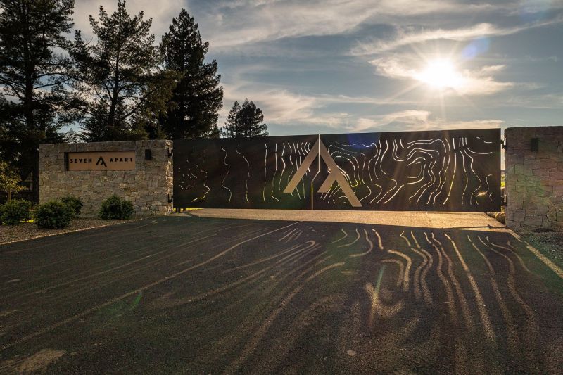 Seven Apart Gate with sun rays